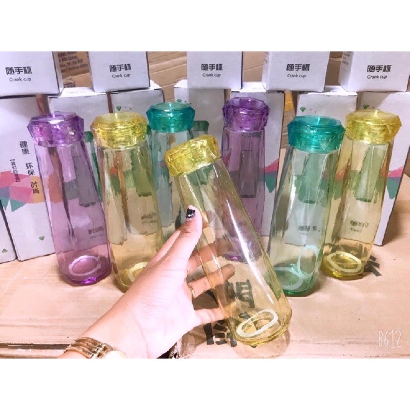 Bình thuỷ tinh kim cương đựng nước 400ml