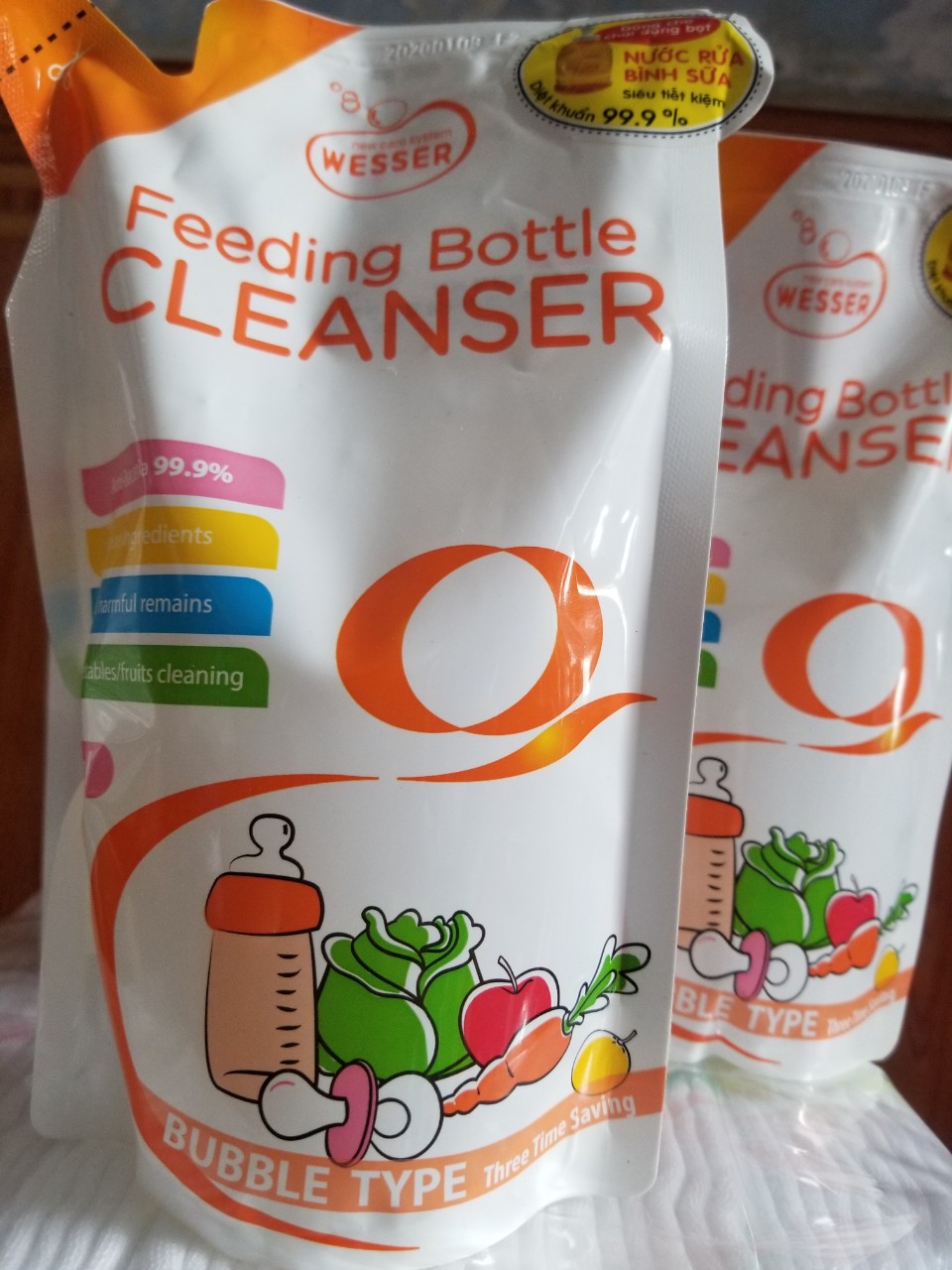 Nước rửa bình sữa Wesser bịch 500ml