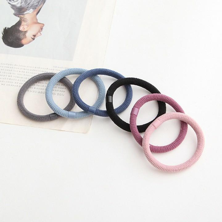 DÂY TRÒN CỘT TÓC ĐƠN SẮC - BỘ 05 THUN