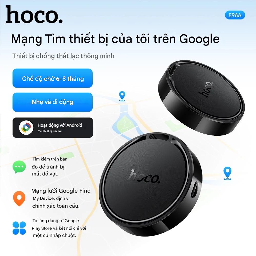 Thiết bị định vị GPS thông minh chống thất lạc Hoco E96A Busca cho Android Hỗ trợ Google Find My Network định vị toàn cầu không giới hạn khoảng cách, định vị xe, ví, chìa khóa, hành lý – Hàng chính hãng