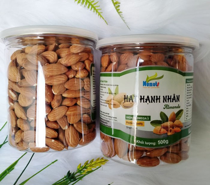 Hạt hạnh nhân đã tách vỏ sấy chín ăn liền, hạnh nhân sấy nguyên vị hàng loại 1 thơm ngon-HNS