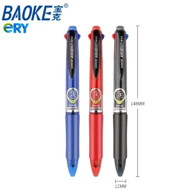 Bút bi 3 màu ngòi 0.7mm Agile Baoke B52