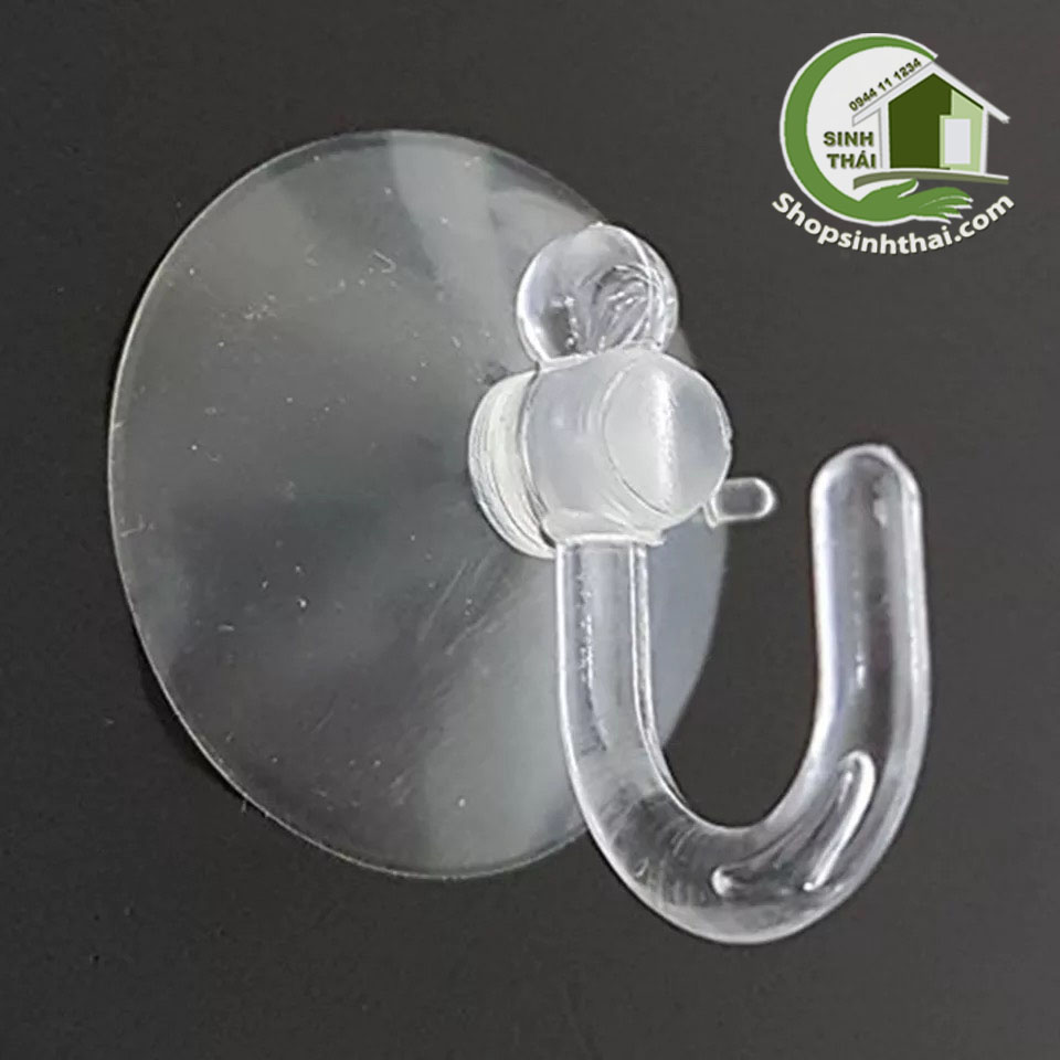 [HCM]Vỉ 4 cái móc hít kính - móc treo tường kính - móc treo đồ dán tường kính đường kính 45cm