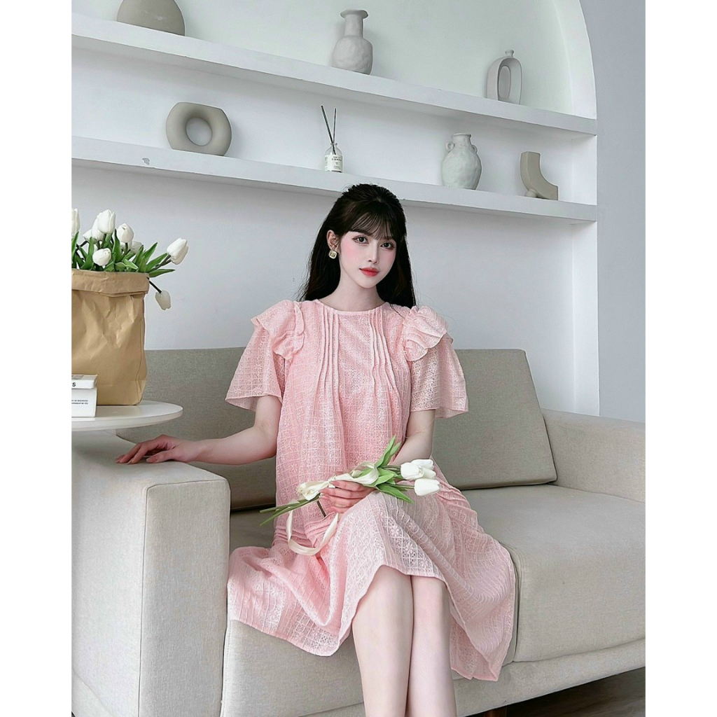 váy bàu, đầm bầu mẫu mới thiết kế hoa nhí điệu đà