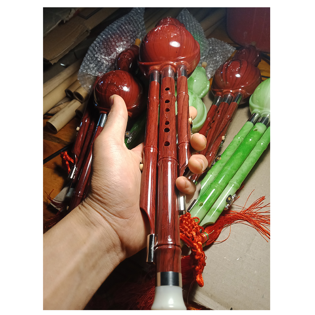 Sáo Bầu 2 Bè Màu Đỏ Chuẩn Âm