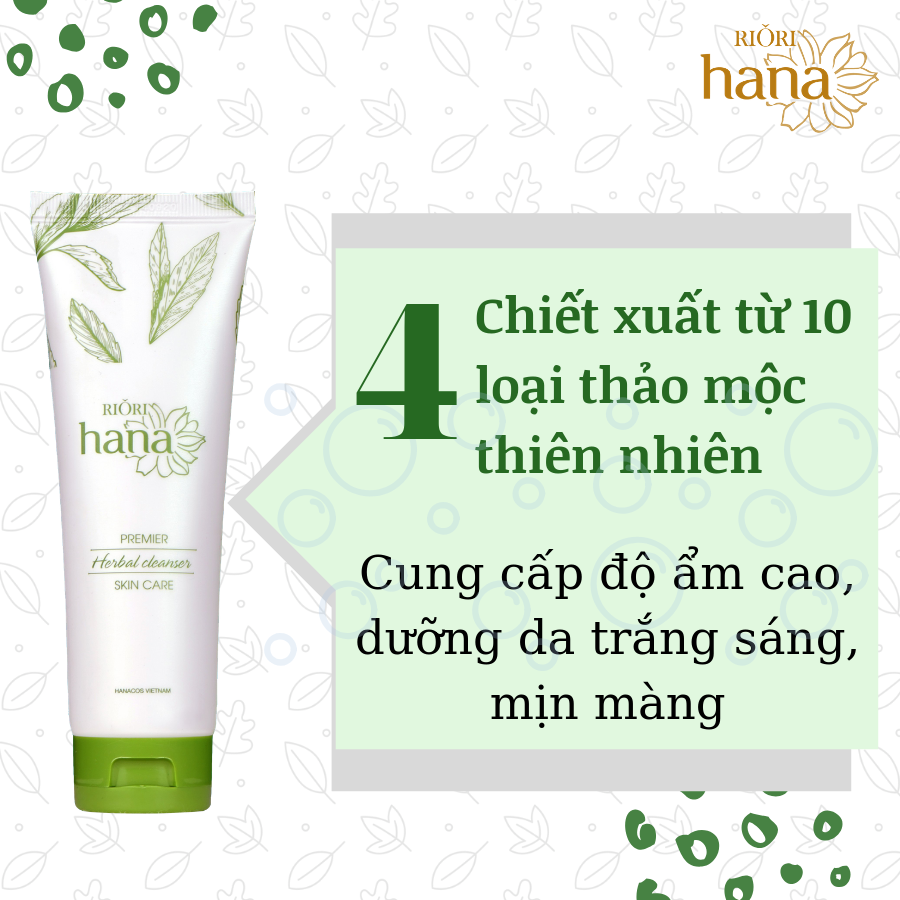 Sữa Rửa Mặt Thảo Mộc RIORI HERBAL CLEANSER 120g