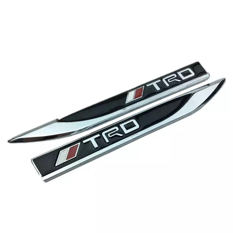 [HCM]Bộ 2 mang cá kim loại dán sườn xe ô tô MC013