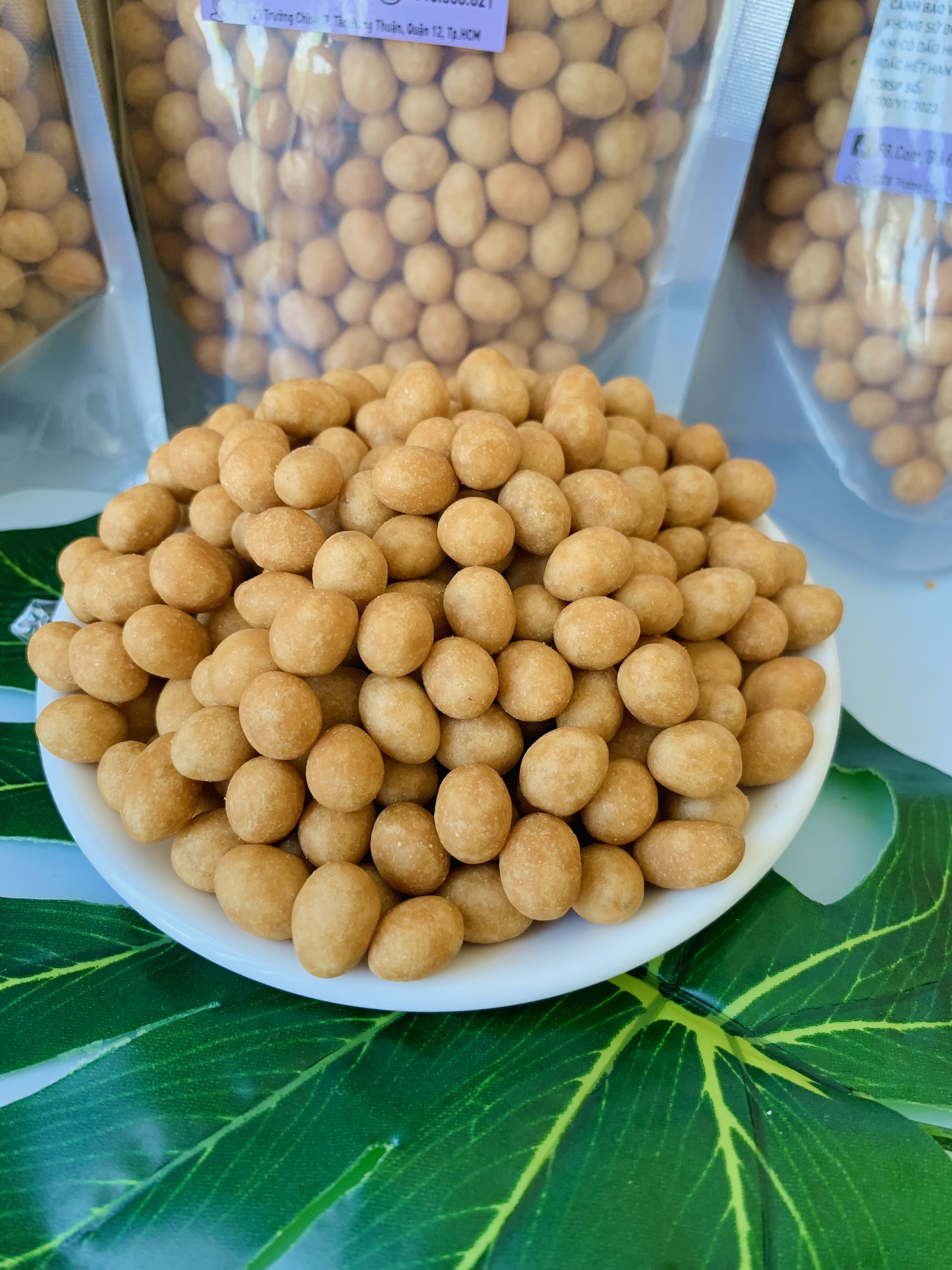 250g Đậu Phộng Da Cá Cốt Dừa Bò Đội Nón