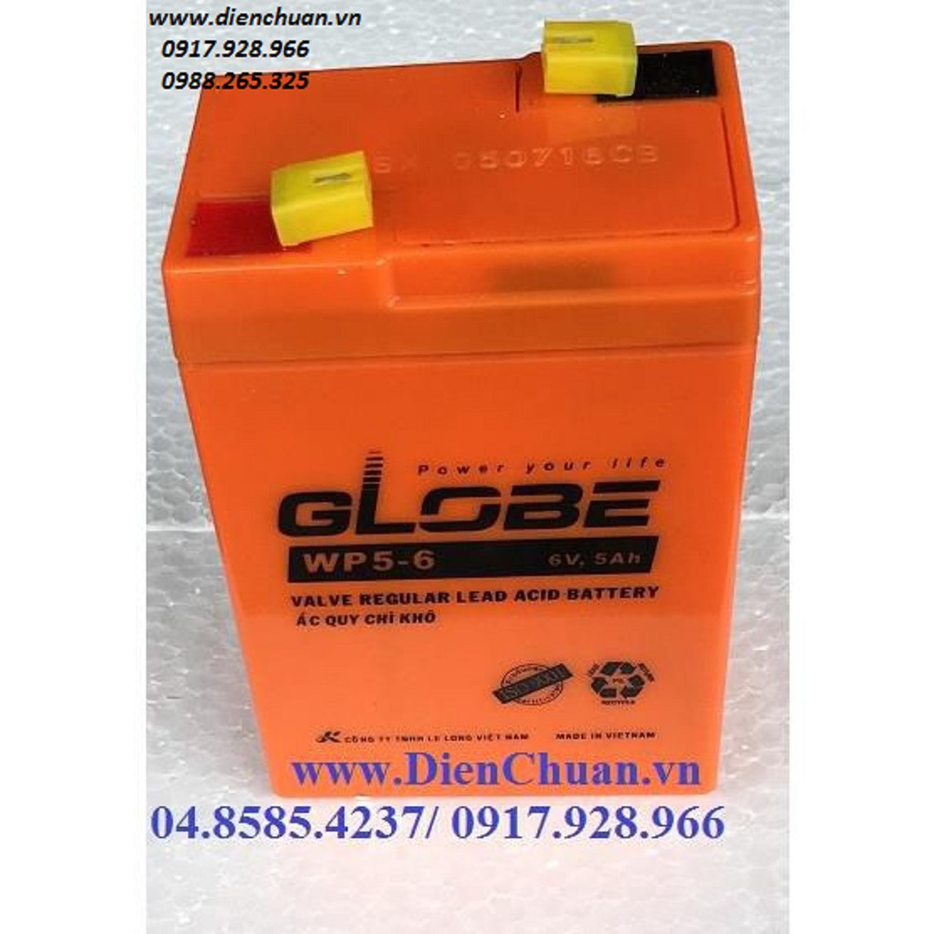 [HCM]Ắc quy Globe 6V - 5Ah chính hãng