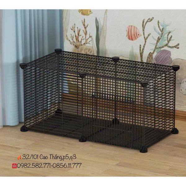 Bộ chuồng quây thú cưng 10 tấm lưới sắt - Mắt lưới nhỏ