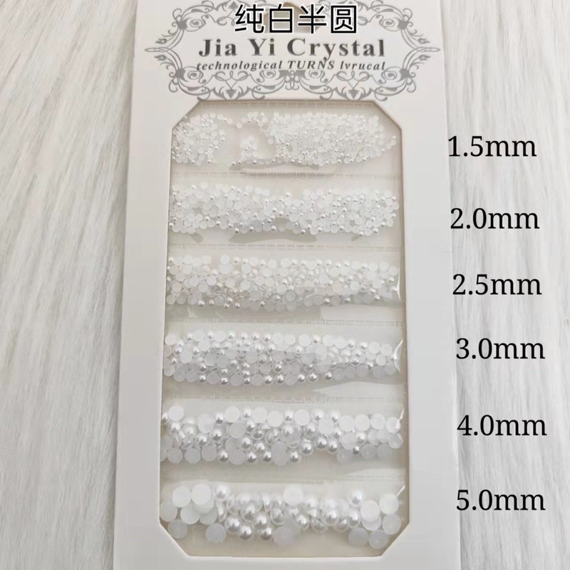 Túi hạt trai nail  hạt trai nửa trang trí móng