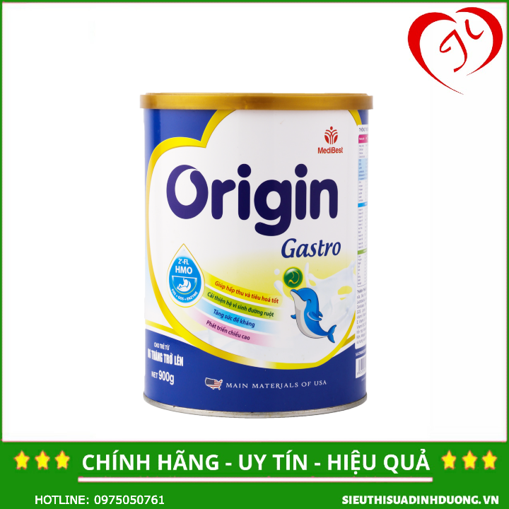 Sữa Origin Gastro 800g | Giúp bé hập thụ và tiêu hóa tốt, phát triển chiều cao cho trẻ từ 6 tháng tuổi | Hãng Medibest Việt Nam