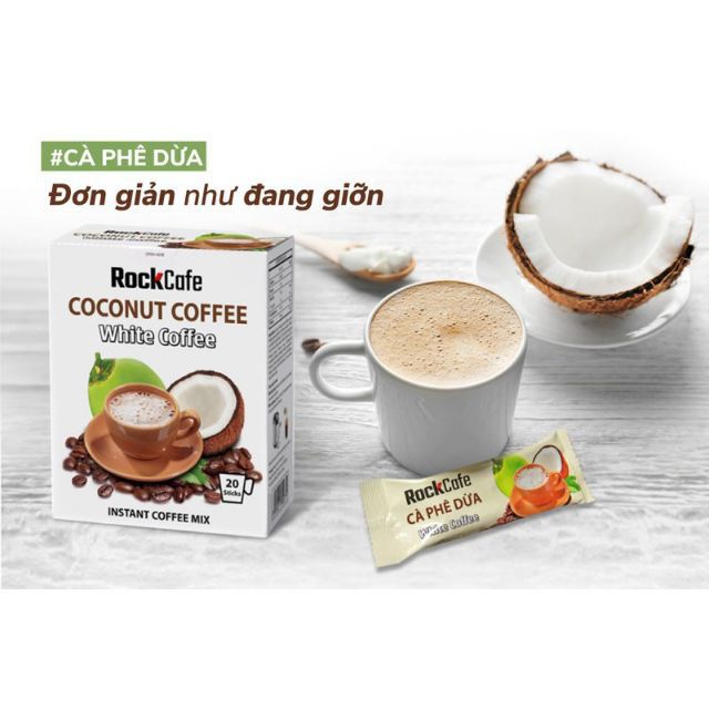 Combo 10 hộp Cà phê Dừa White coffee ( date mới)