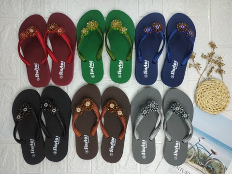 [HCM]DÉP KẸP ĐÍNH HOA PHA LÊ
