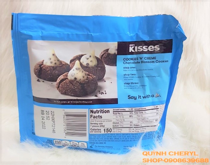 [HCM]Kẹo Socola Hersheys Kisses MỸ (Date 2022)