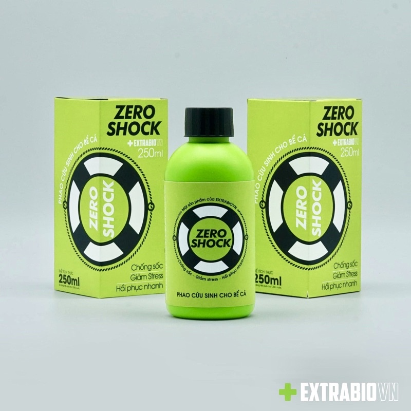 Extra Bio ZERO SHOCK - Chống Shock, Giảm Stress, Phục Hồi Nhanh Cho Cá Cảnh