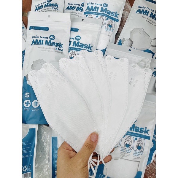 Sỉ thùng khẩu trang y tế 4D KF94 chính hãng Ami 300 cái