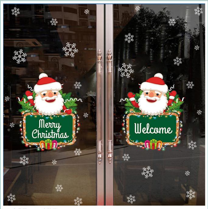 [HCM]Decal Trang Trí Noel Ông Già Noel Vui Vẻ (1 Tấm Hai Hình)