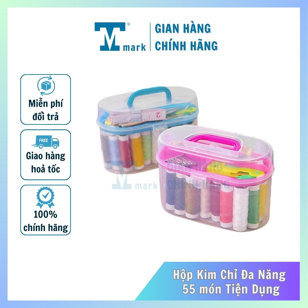 Hộp kim chỉ 55 món tiện dụng -Hộp kim chỉ đa năng tiện dụng hộp kim chỉ may vá quần áo.