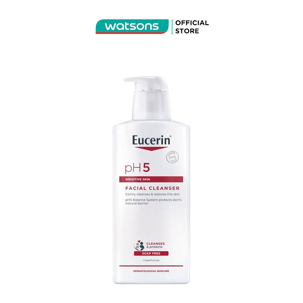 Sữa Rửa Mặt Eucerin Facial Cleanser pH5 Sensitive Skin Cho Da Nhạy Cảm 400ml