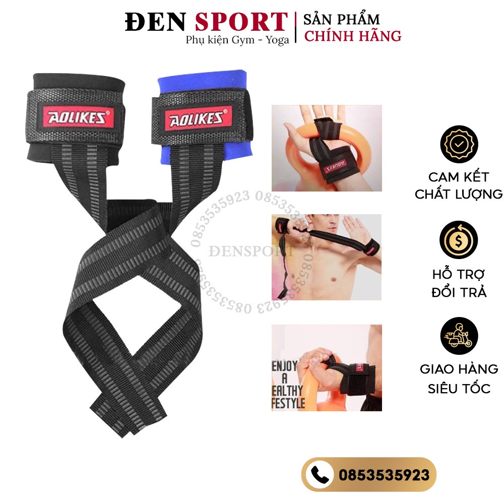 Dây Kéo Lưng Tập Thể Hình, Lifting Straps Hỗ Trợ Tập Gym Đensport