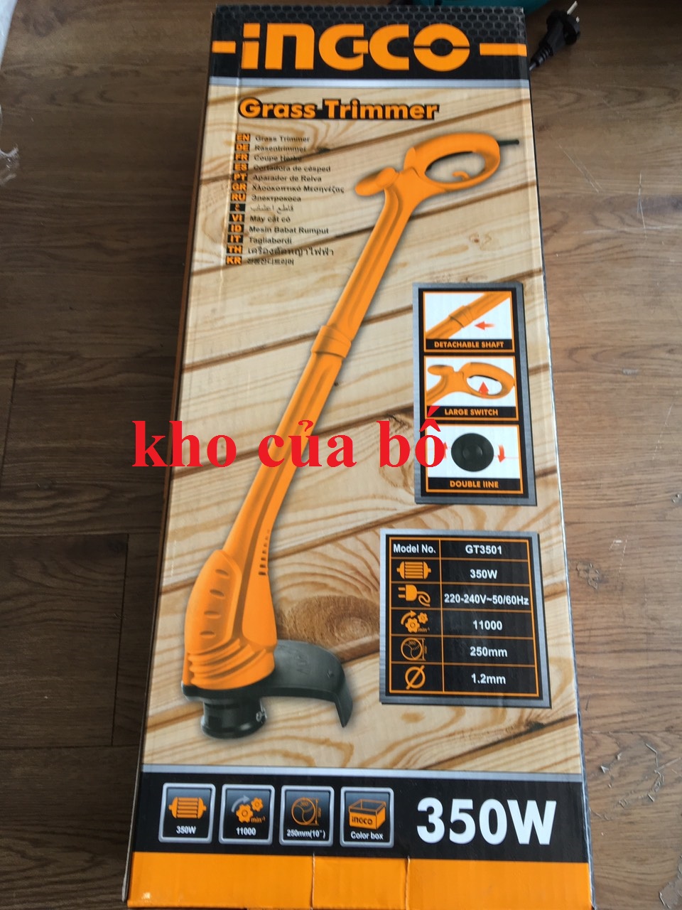 Máy cắt cỏ  350w hiệu Ingco GT3501