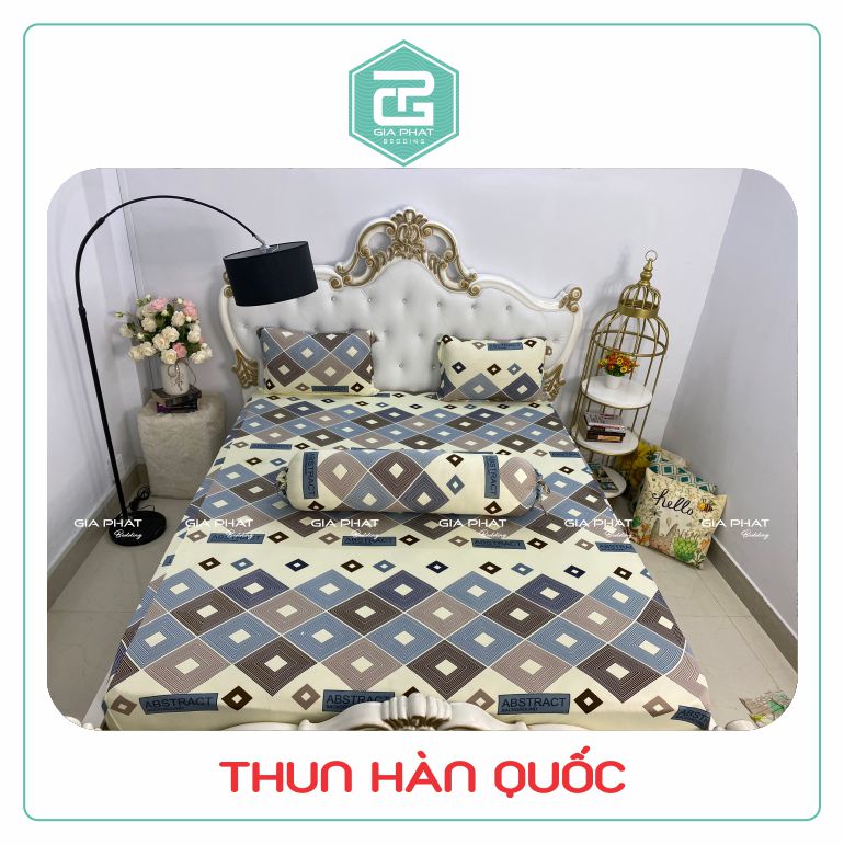 Bộ ga giường thun lạnh hàn quốc 4 món