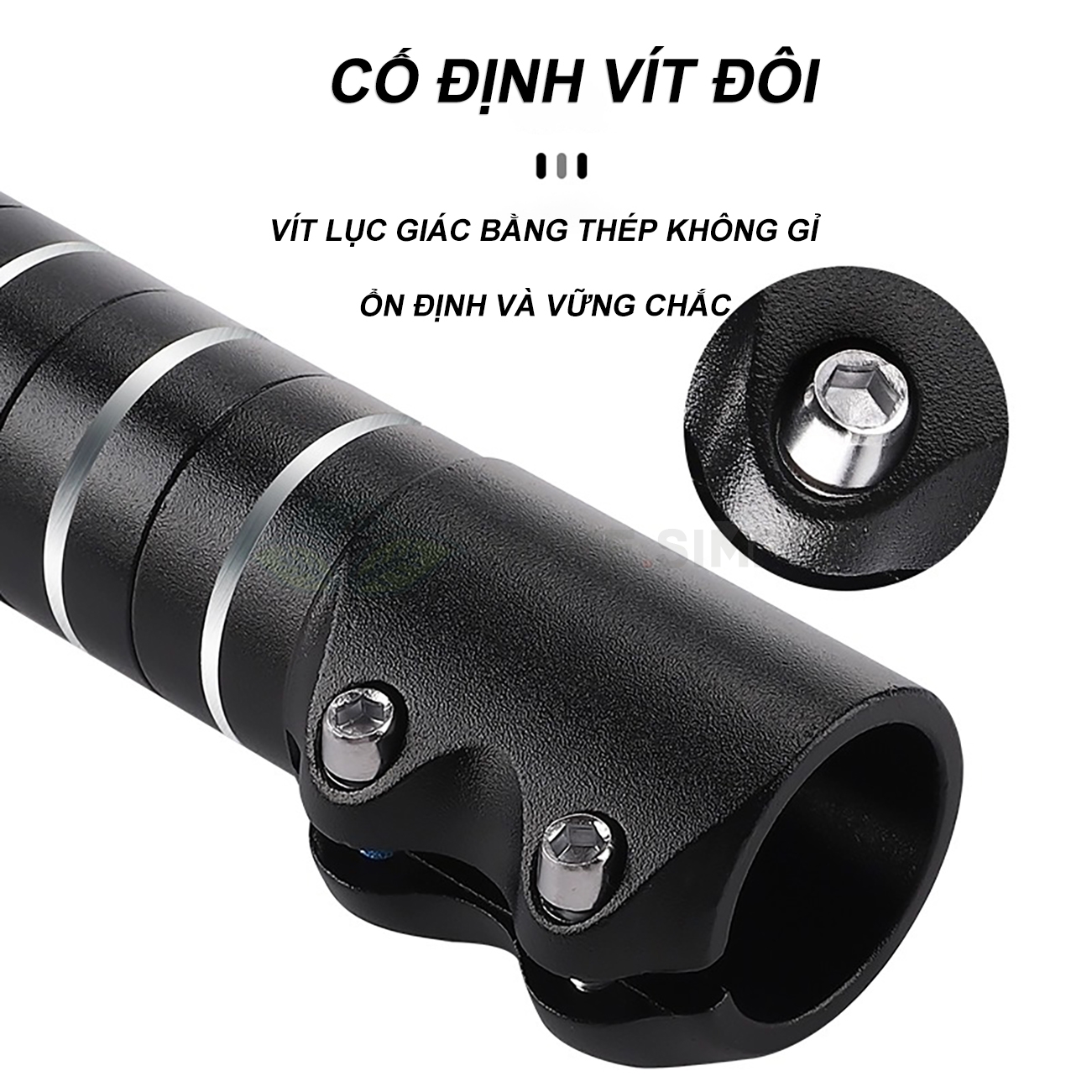 Phụ Kiện Nâng Tay Lái Xe Đạp Hợp kim nhôm Bộ nối tăng chiều cao ghi đông dễ dàng lắp đặt an toàn và bền