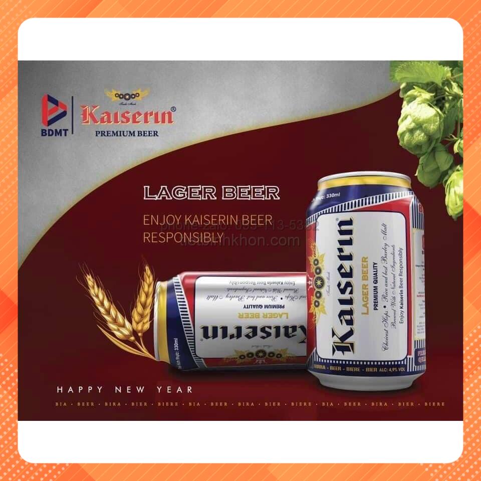 12 lon BIA ĐỨC KAISERIN LAGER 330ml