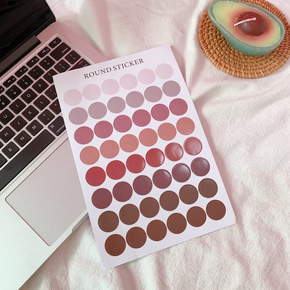 48 Sticker Chấm Tròn trang trí sổ tay planner