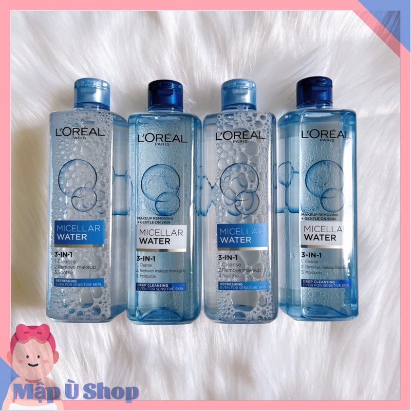 Nước tẩy trang Loreal 400ml ( L’Oreal Paris 3in1 Micellar Water )