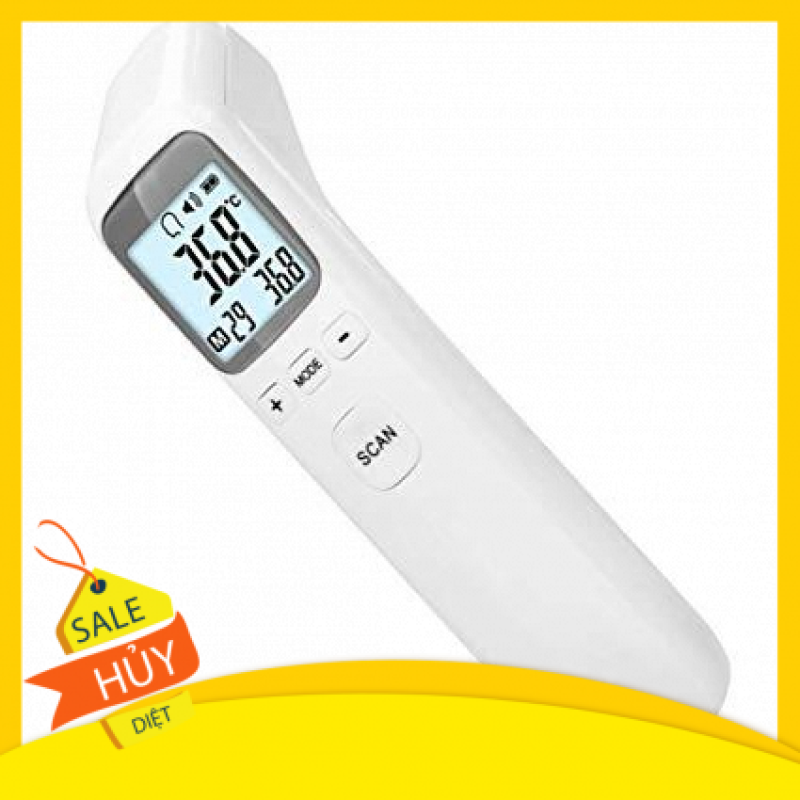 Máy nhiệt kế điện tử, ZKKAW 3. Nhiệt kế y tế đầu và tai, Nhiệt kế sốt hồng ngoại kỹ thuật số Nhiệt kế nhiệt độ cao 1 giây (trắng)