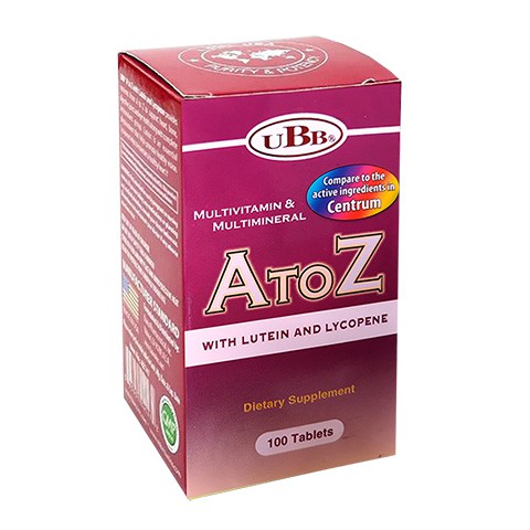 Viên uống A TO Z UBB - Hỗ trợ bổ sung vitamin và khoáng chất, tăng cường sức khỏe cơ thể