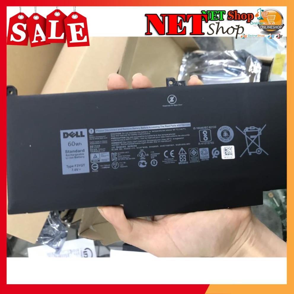 Pin 60wh dell latitude 12 7280 7480 f3ygt battery