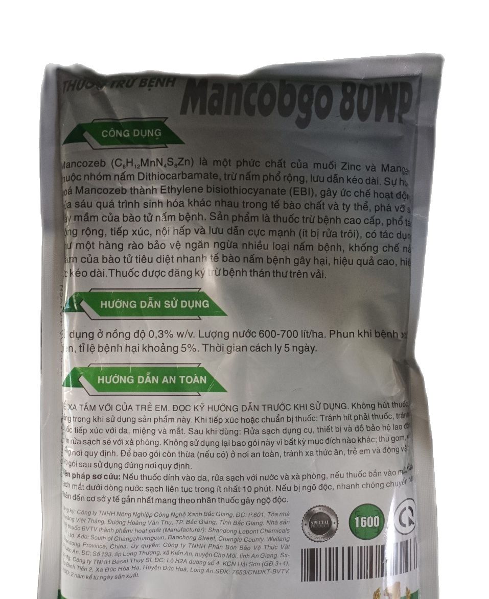 MANCOZEB Xanh Ấn Độ gói 1kg