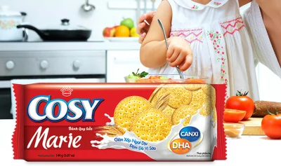 Combo 3 gói Bánh quy sữa Cosy Marie 144G