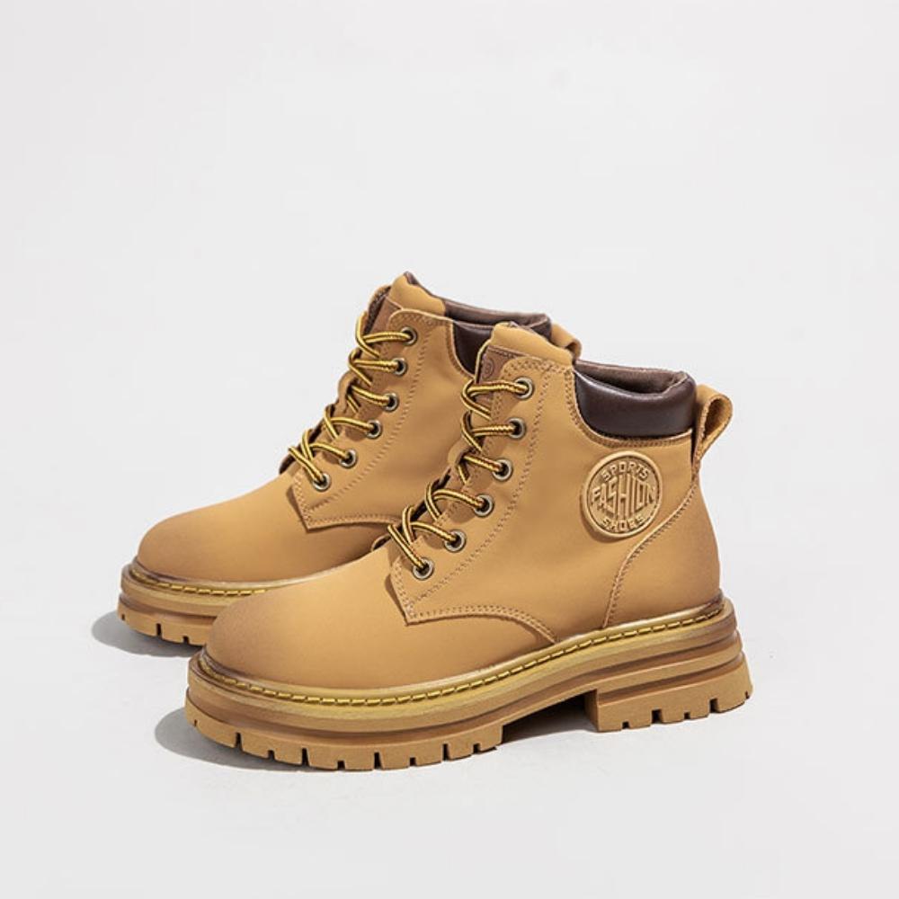 Boot nữ cổ cao giày bốt nữ đế độn phong cách Hàn Quốc