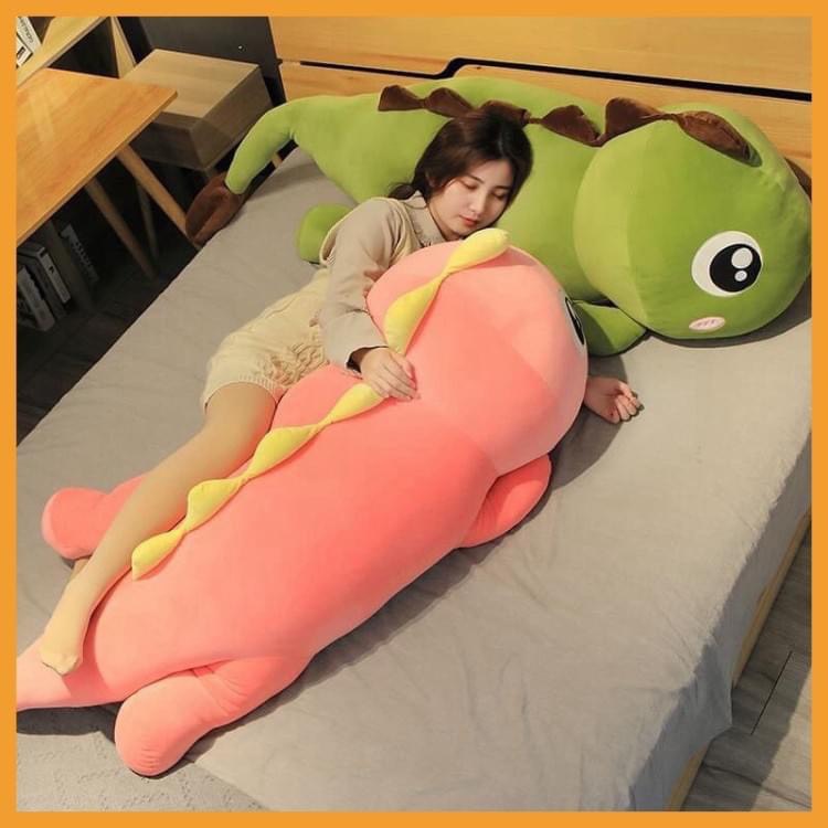 Gấu Bông Gối Ôm  Khủng Long Dễ Thương Size  (1M2- 1M5 - 1M8 )