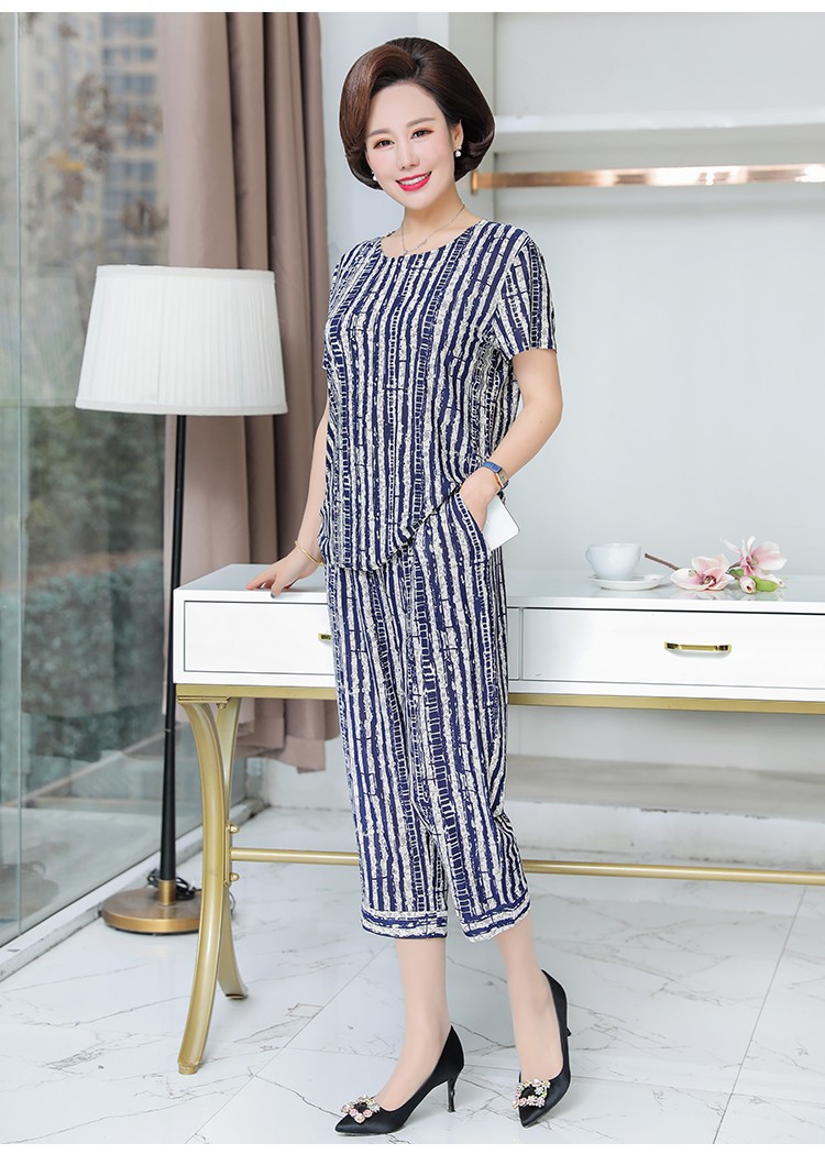 Bộ mặc nhà thun lạnh trung niên cực mát