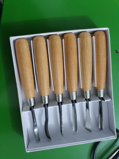 BỘ ĐỤC CÂY CẢNH,GỖ MỸ NGHỆ 6 MÓN CAO CẤP