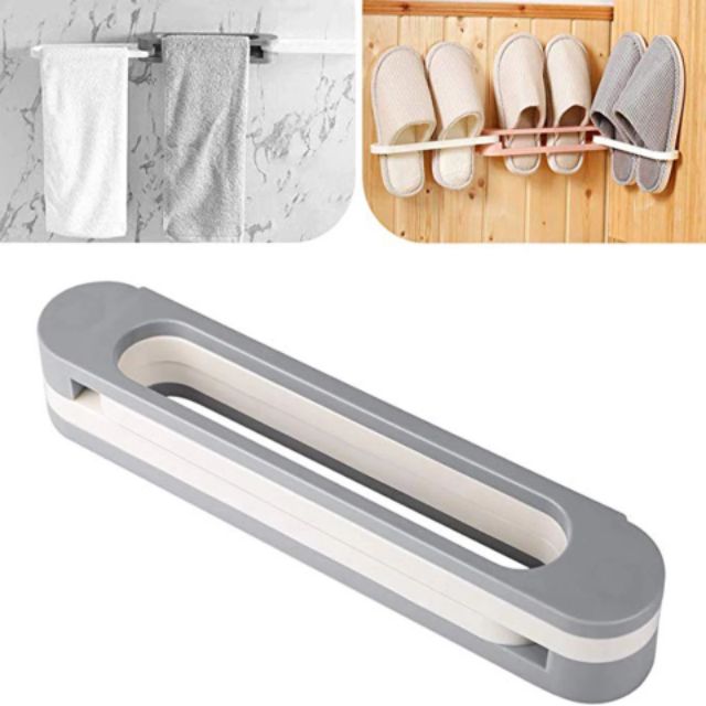 Giá cài 3 đôi dép gấp gọn dán cường lực