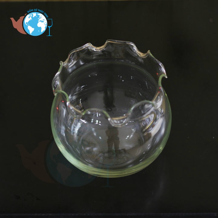[HCM]B1-BỂ CÁ THỦY TINH HỒ CÁ CHẬU CÂY MIỆNG BÈO D13CM x 14CM