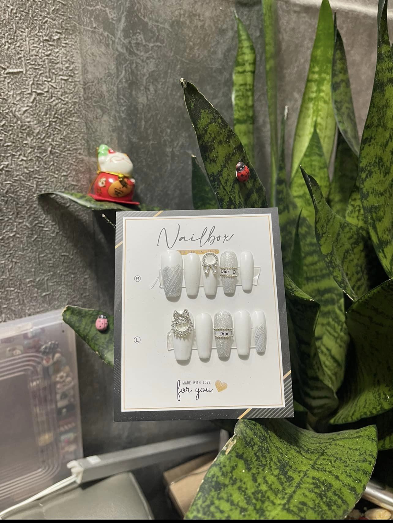 Nailbox (móng giả) thiết kế chất lượng kèm Keo (10 móng)