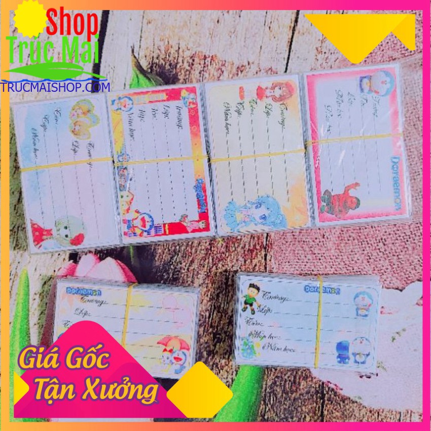 nhãn vở 80 cái nhãn vở có keo dán sẵn ✅
