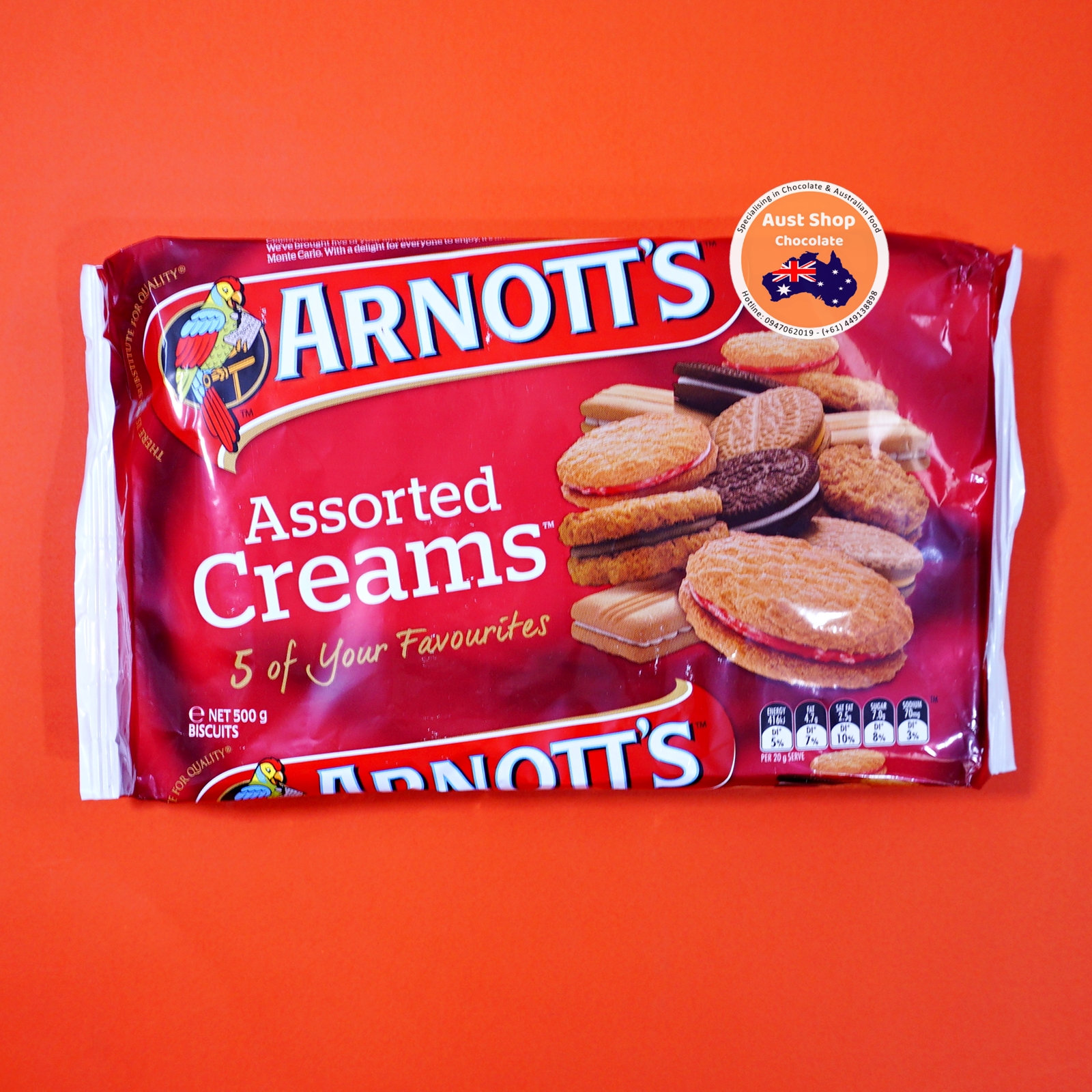 Bánh quy nhân kem Arnott s Assorted Cream Biscuits 500g
