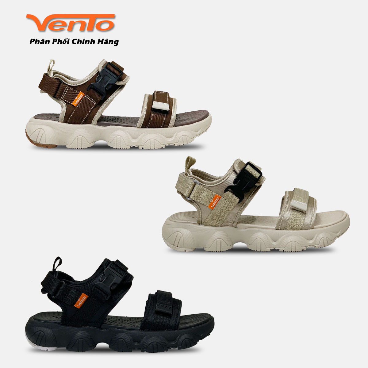 Giày Sandal [VENTO CHÍNH HÃNG] Sandal Vento VESPER SD09003 Đen Full