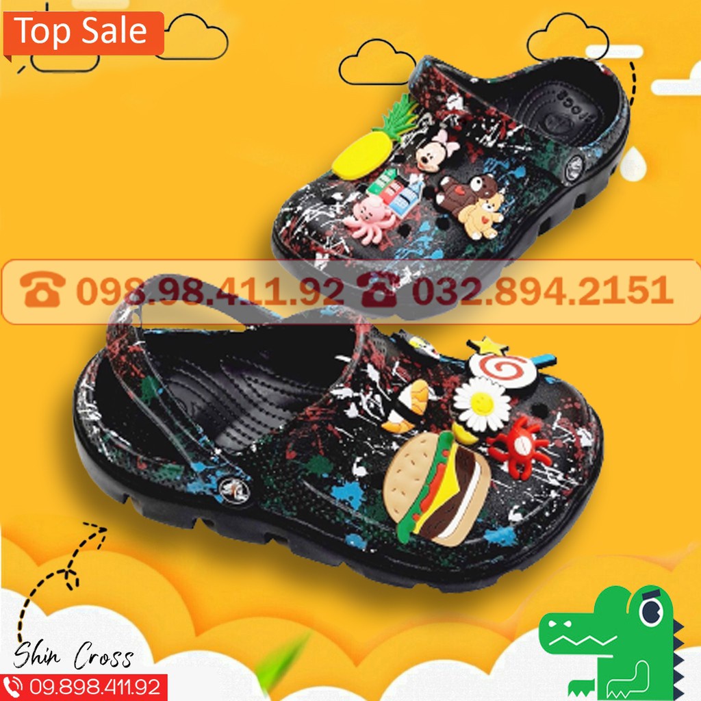 Giày dép cross vảy sơn quai ngang sao dem tặng them 12 sticker giay bít mũi đế răng cưa chống mài mòn chống trượt