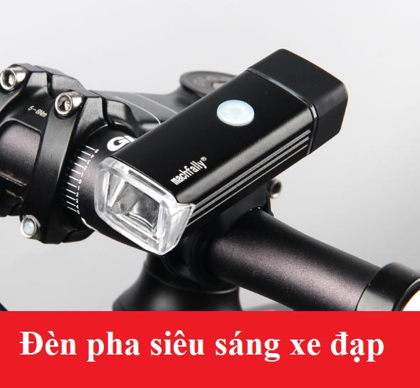 Đèn pha Xe đạp siêu sáng Machfally có cổng Sạc USB - GIÁ SỐC
