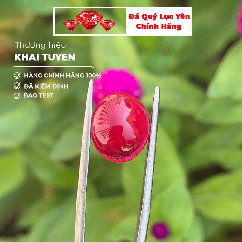 Đá ruby tự nhiên 100% KHAI TUYEN đã kiểm định GS001