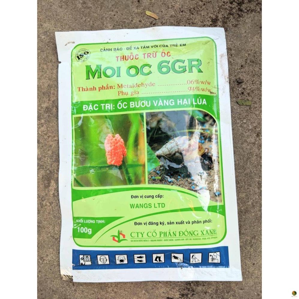 Moi oc 100gr thuốc diệt ốc dạng rải gốc - tan chậm, dễ sử dụng